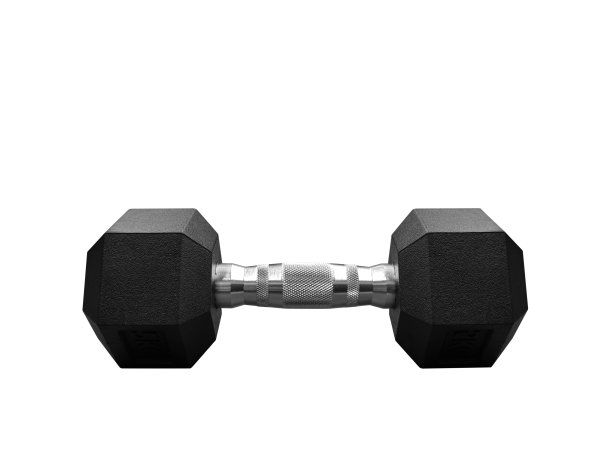 黑色金属哑铃在一个孤立的白色背景图片下载