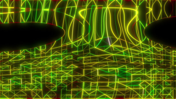 抽象随机霓虹灯线图片下载