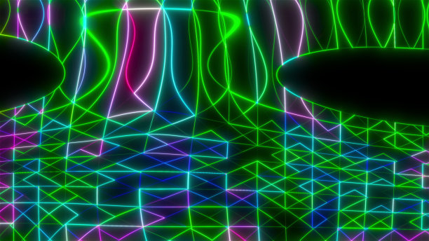 抽象随机霓虹灯线图片下载