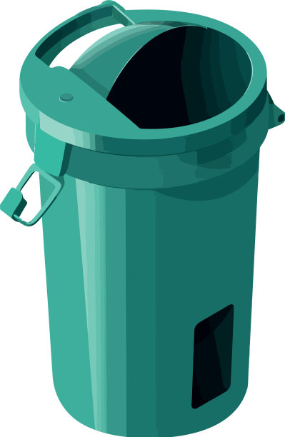 回收用蓝色垃圾桶盖图片下载