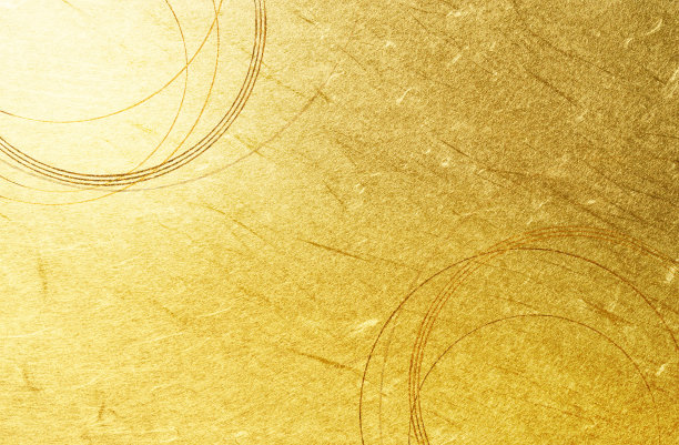 日式(抽象)背景是金色的日本纸，重叠的圆圈，图片下载