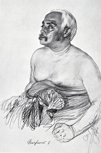 白发苍苍的所罗门群岛酋长图片下载