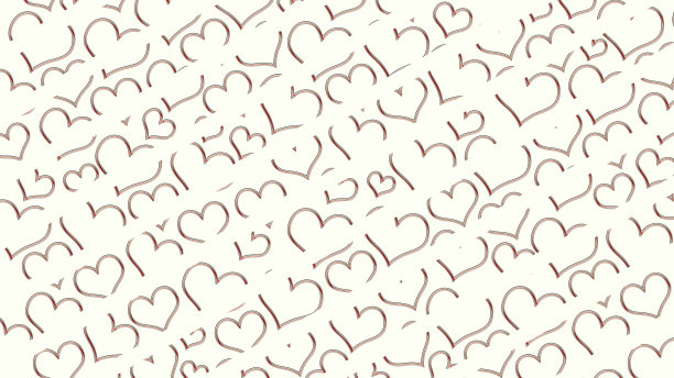无缝图案与红心。浪漫奶油桃背景纺织品，墙纸，织物，设计。图片下载