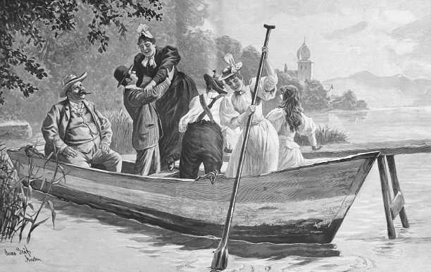 快乐的划船图片下载