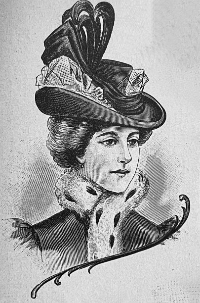 冬季女式帽子时尚图片下载