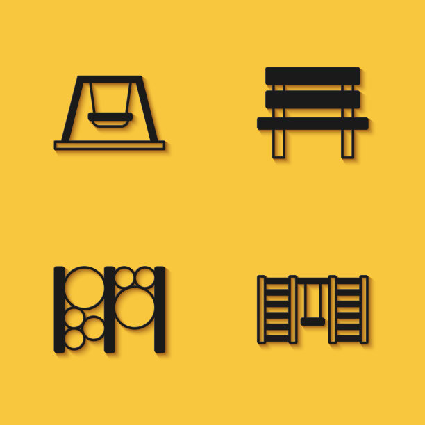 为孩子们设置瑞典墙操场秋千图片下载