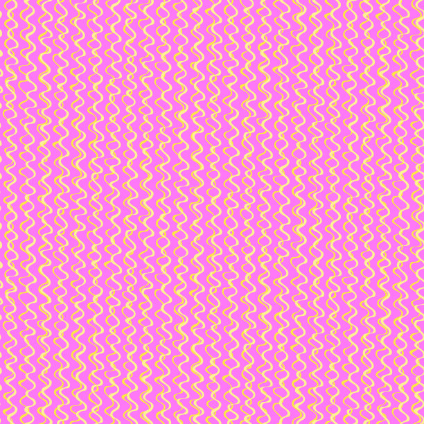 无缝图案手绘未来主义明亮的曲线和圆形形状图片下载