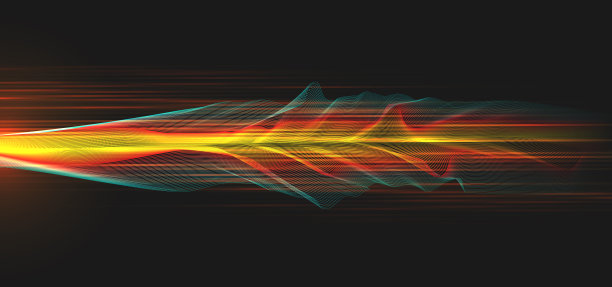 波浪形现代抽象几何波形背景图片下载