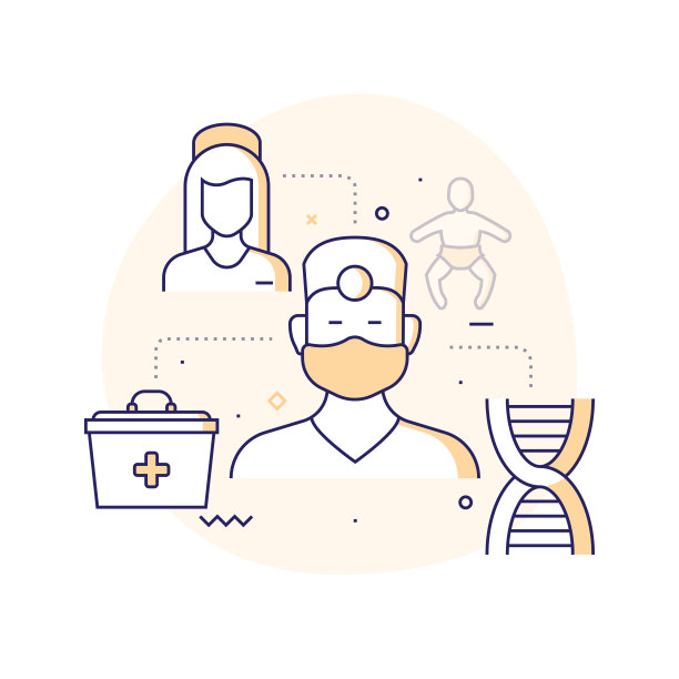 医疗保健和医疗相关的线条图标。向量符号说明。图片下载