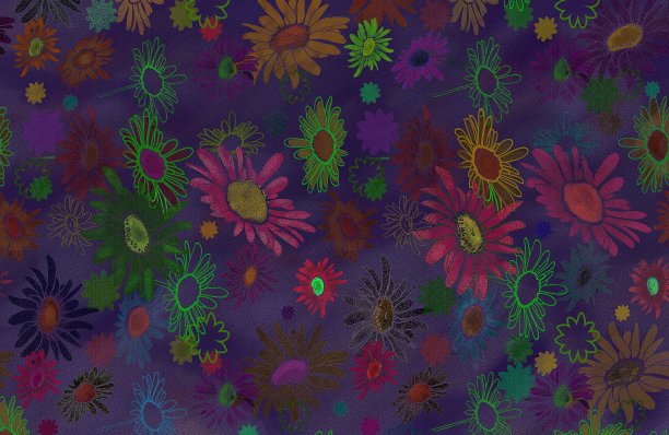 如画的背景花在粉彩技术图片下载