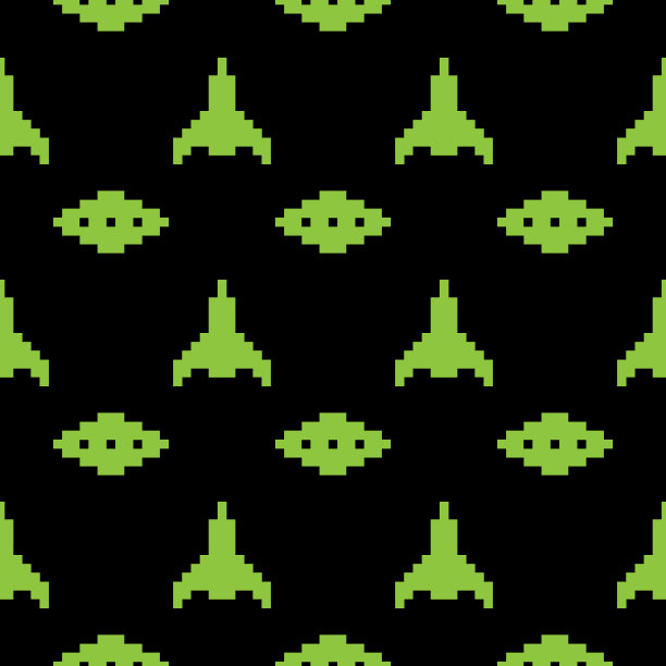 定点火箭飞碟无缝图案图片下载