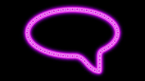 复古的粉红色框架霓虹夜灯发光的背景。三维渲染图片下载