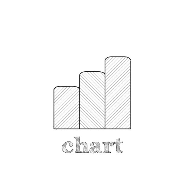 条形图线性图标手绘条形图图标图片下载