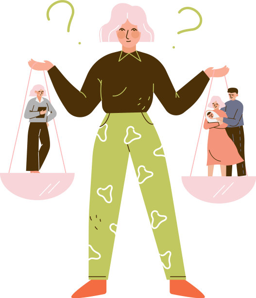 女人性格在两者之间做出选择图片下载