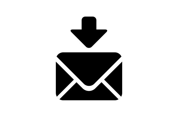 传入的邮件图标。孤立的电子邮件收件箱符号-向量图片下载