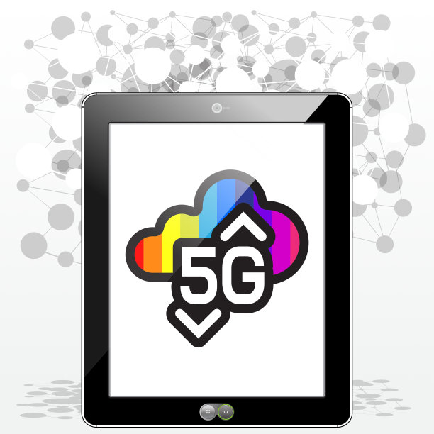 5G网络流媒体-垂直平板电脑图片下载