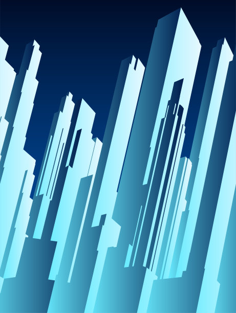 摘要现代城市建筑景观招贴图片下载