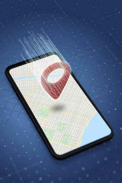 通用数字地图智能手机与地图Pin图标图片下载