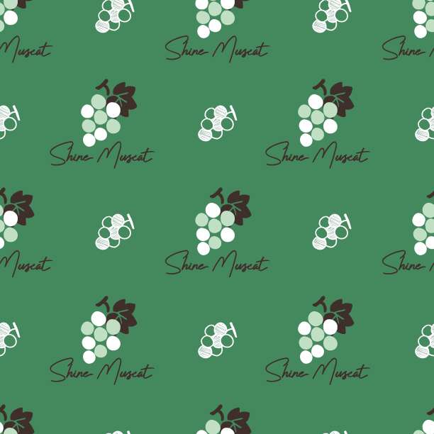 葡萄藤喜悦的马斯喀特矢量无缝图案图片下载