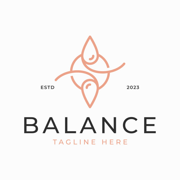 摘要平衡概念标志符号为养生美心灵冥想品牌标志图片下载