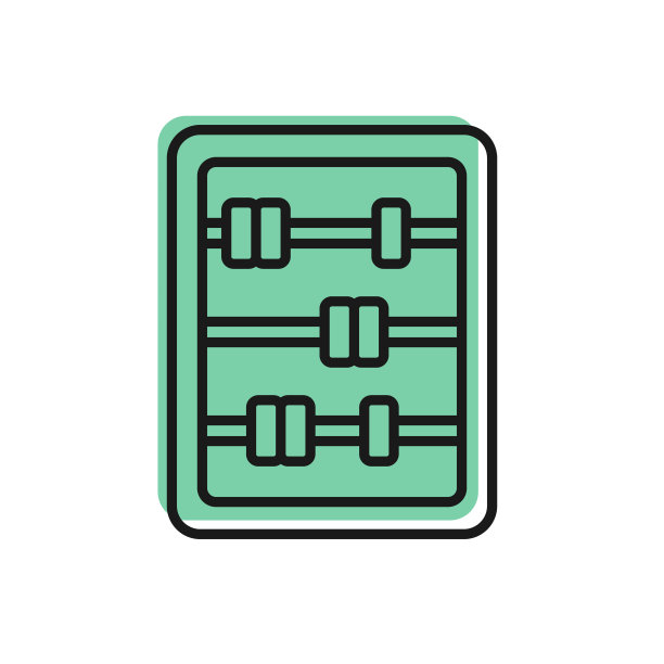 黑线算盘图标孤立在白色背景。传统计数框。教育的迹象。数学的学校。向量图片下载