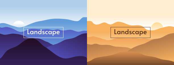 精美的装饰设计套装。白天在黑暗背景上的平面风格。昼夜概念。矢量插图。天空背景有太阳、月亮。图片下载