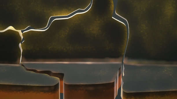 破碎的砖墙纹理插图栅栏地震痕迹图片下载