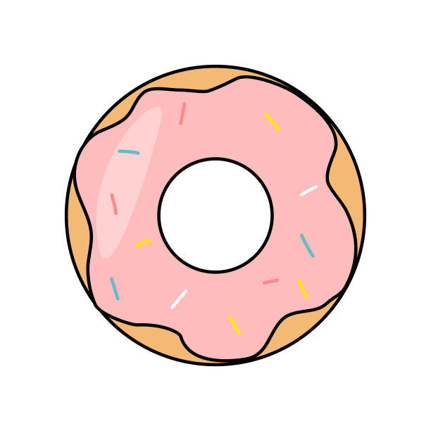 甜甜圈充气环游泳池或海滩，矢量图片下载