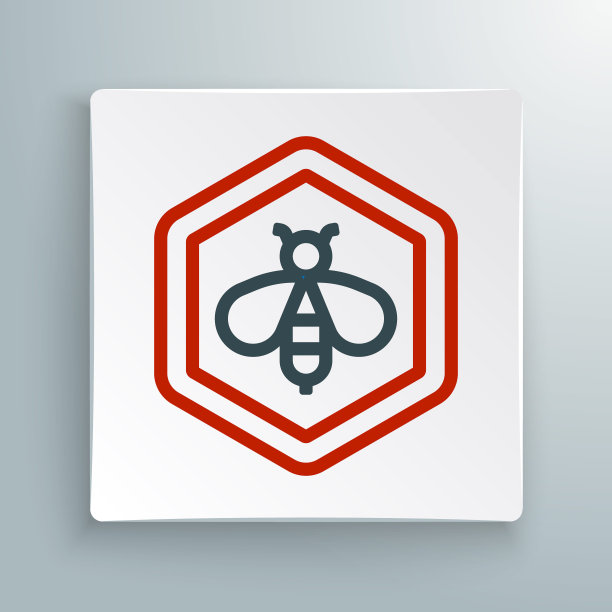 线蜜蜂和蜂巢图标隔离在白色背景。蜂蜜的细胞。有翅膀的蜜蜂或apis符号。飞行昆虫。甜的天然食品。色彩缤纷的轮廓概念。向量图片下载