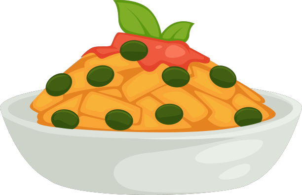 面食酱料和橄榄孤立盘面点食品图片下载