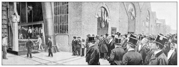 古董图片:法国总统Félix福雷在圣艾蒂安图片下载