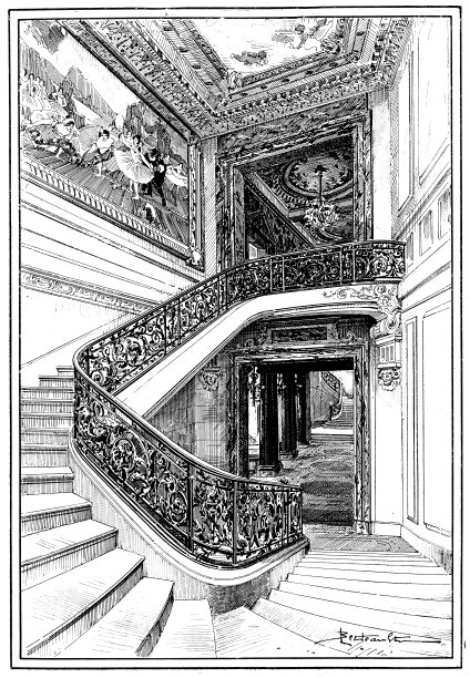 Antique image: Théâtre national de l'Opéra-Comique, Paris, Staircase图片下载