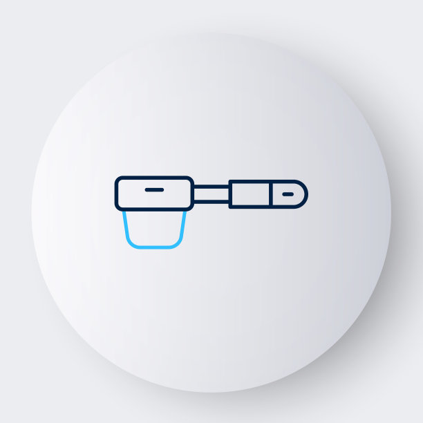 线咖啡过滤器持有人图标隔离在白色背景。色彩缤纷的轮廓概念。向量图片下载