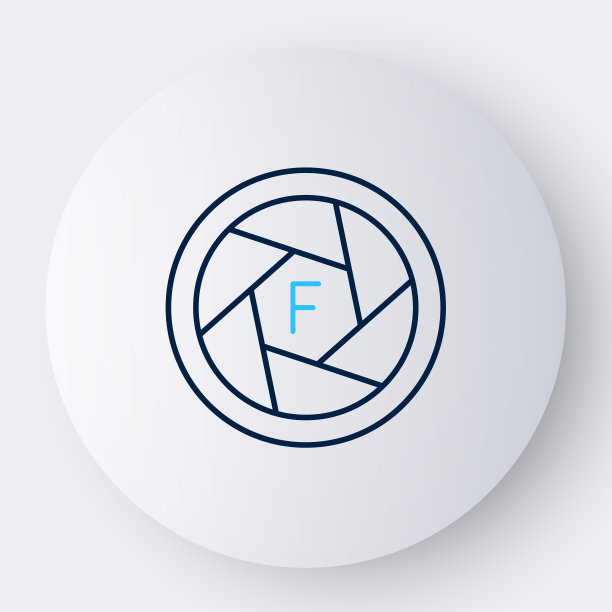 线相机快门图标孤立在白色背景。色彩缤纷的轮廓概念。向量图片下载