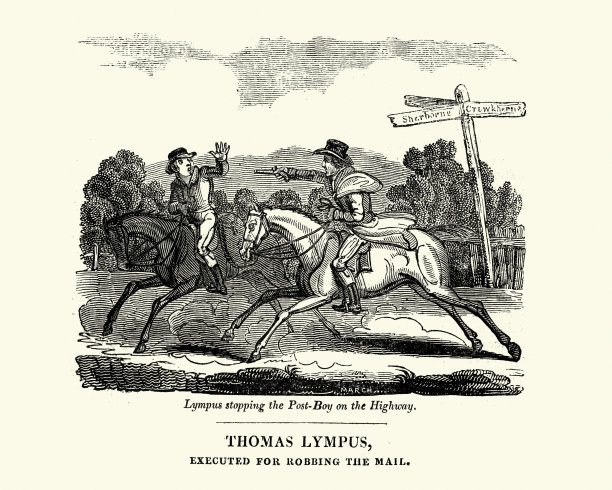 拦路强盗托马斯·林普斯抢劫邮件，18世纪的罪行图片下载