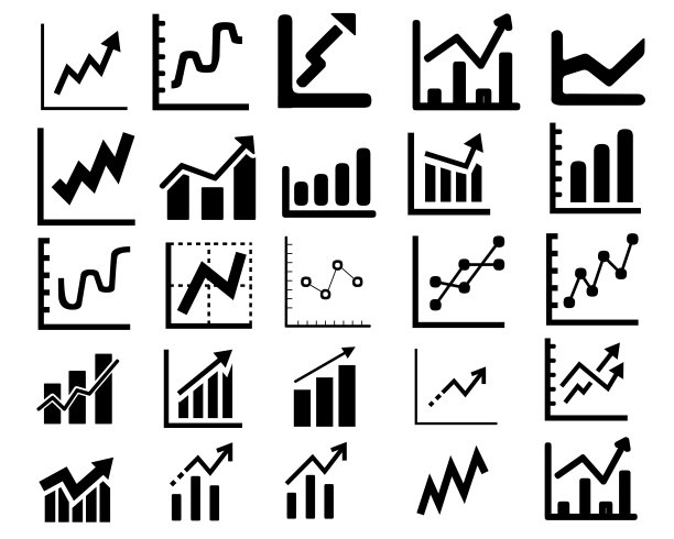 图表统计图标可编辑笔画图片下载