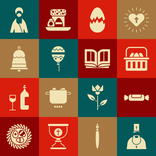 把复活节彩蛋放在牧师的糖果篮子里图片下载