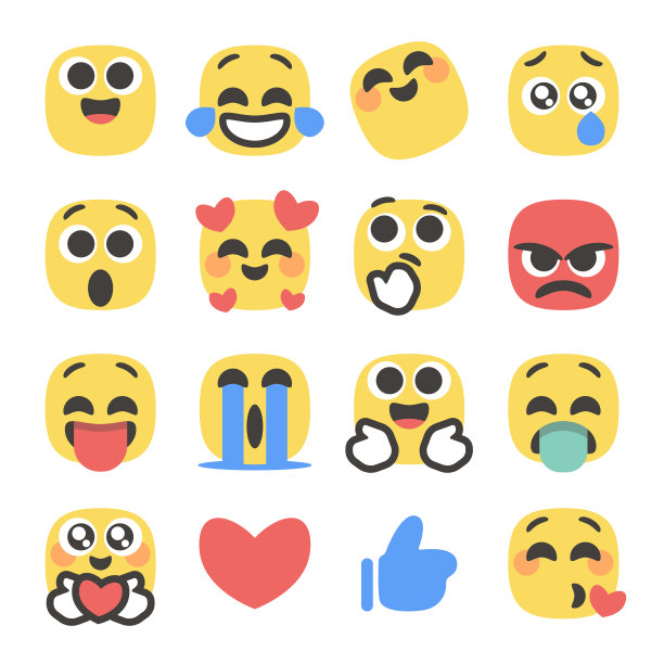 基础表情符号图标集图片下载