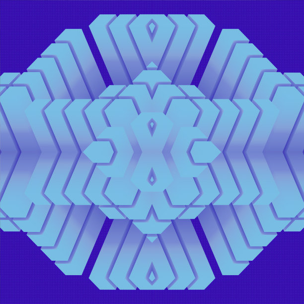 抽象的未来主义蓝色背景与矩形几何形状。三维渲染数字插图图片下载