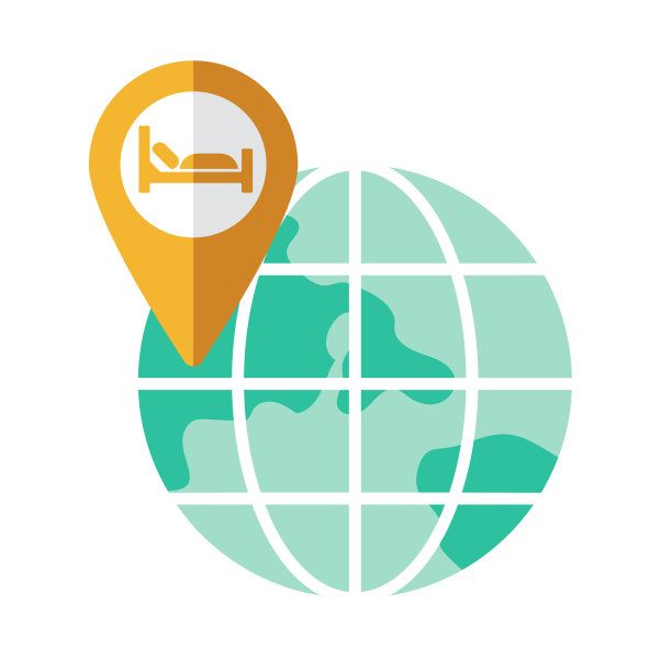 住宿地图引脚图标图片下载