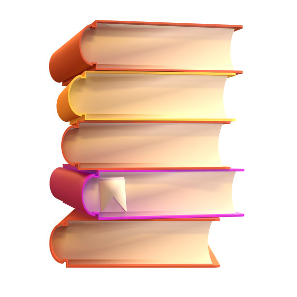 封闭的书籍图标的3D堆栈与剪切路径隔离。提供教育或商业文献。采购产品阅读教育，电子书，文学，百科全书，教科书插图图片下载