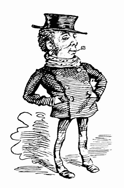 男人嘴里衔着一朵花，戴着帽子，双手插在口袋里，站着，全身，白色背景图片下载