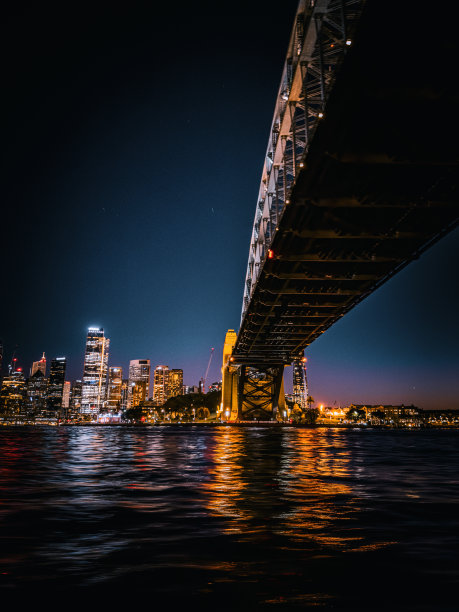 悉尼的夜晚，新南威尔士州，澳大利亚图片下载