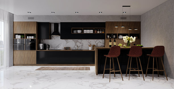 现代厨房室内设计图片下载
