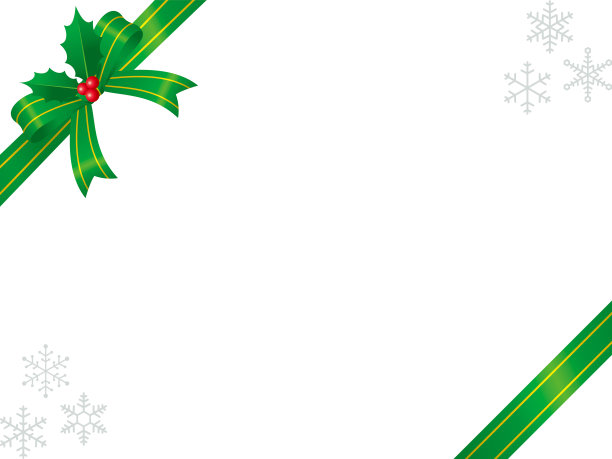 圣诞彩带装饰框架背景图片下载