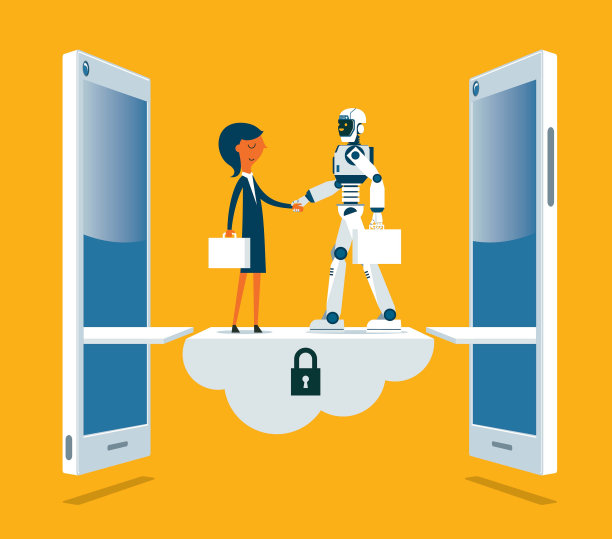 握手-智能手机-女商人图片下载