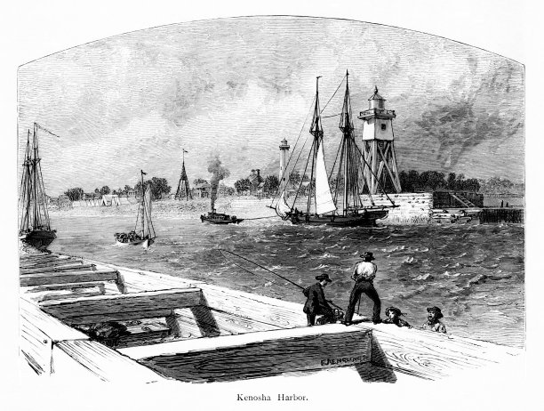 基诺沙港，威斯康星州，美国，《美国地理》图片下载