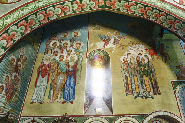 欧洲，格鲁吉亚，第比利斯，纳里卡拉要塞，圣尼古拉斯教堂内部图片下载