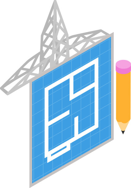 基础设施项目图标等距图片下载