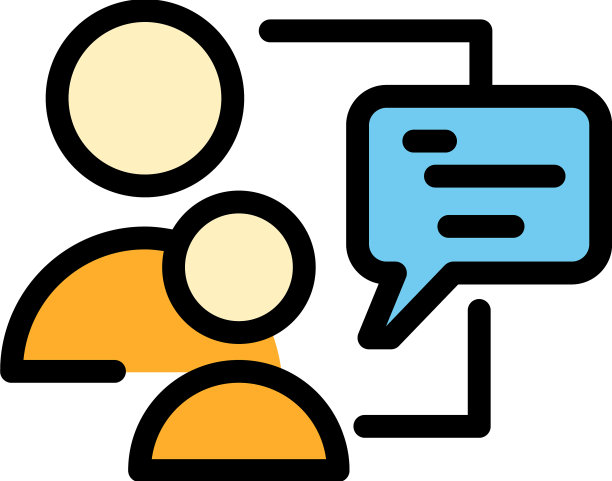 同事聊天图标扁平图片下载